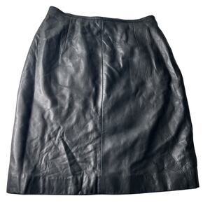 Lauren Ralph Lauren leather pencil skirt Women's size 8 vintage Black